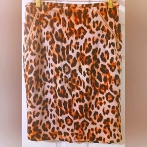 Chico's Leopard Print Pencil Skirt Size Small
